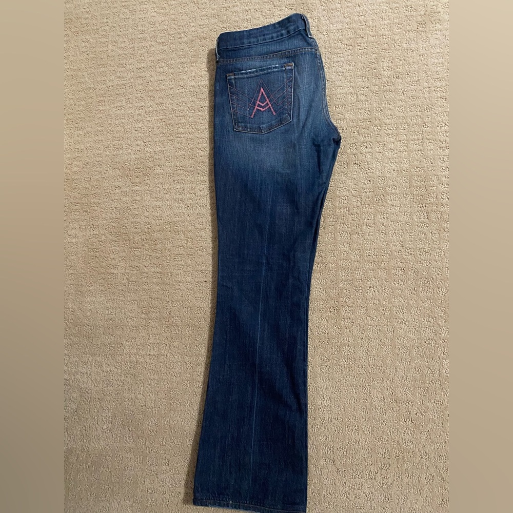 7 For All Mankind’s Pink A Pocket Bootcut Jeans Sz 29 Hemmed